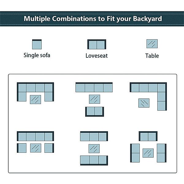 Patio Leisure Rattan Sofa Set - 10C01I