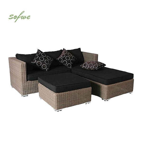 3 Pieces Lounge Wicker Rattan Sofa Set - 10C01K