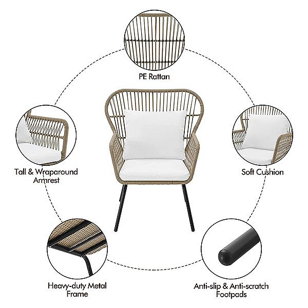 Luxury Modern Garden Rattan Furniture Set - 10C01O