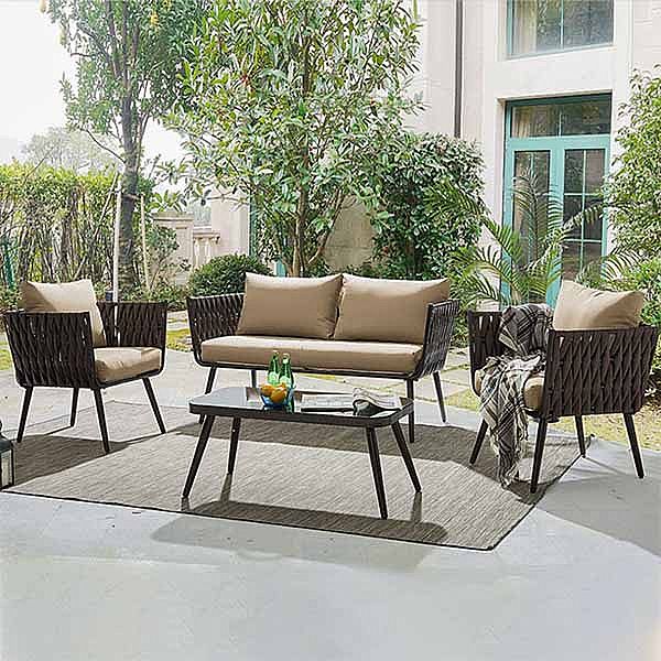 Luxury Design 4 Pieces Rattan Furniture Sofa Set - 10C01Q