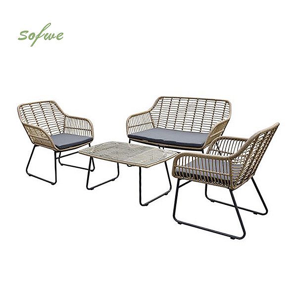 Rattan Outdoor Furniture 4 Seater Garden Sofa Set - 10C01T