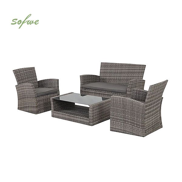 Waterproof Wicker Rattan Outdoor Furniture Patio Set - 10C02A