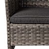4 Pcs Modern Luxury PE Wicker Rattan Garden Furniture Sofa - 10C02B