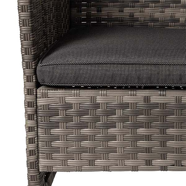 4 Pcs Modern Luxury PE Wicker Rattan Garden Furniture Sofa - 10C02B