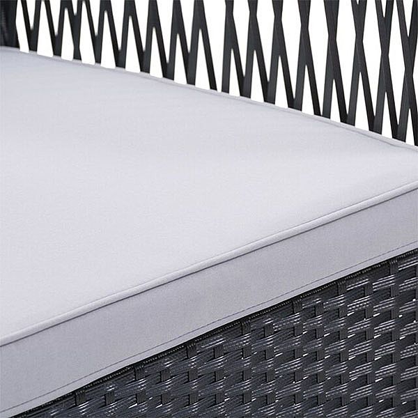 4 Piece Wicker Rattan Furniture Sofa with Tempered Glass Desktop - 10C02C