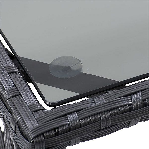 4 Piece Wicker Rattan Furniture Sofa with Tempered Glass Desktop - 10C02C