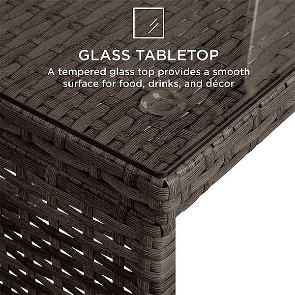 Woven Rattan Patio Conversation Furniture Sets - 10C02D