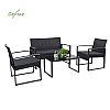 Wicker Outdoor 4-piece Outdoor Table and Chair with Coffee Table - 10C02E