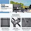 Wicker Outdoor 4-piece Outdoor Table and Chair with Coffee Table - 10C02E