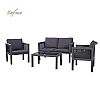 4 Piece Wicker Outdoor Garden Furniture - 10C02H