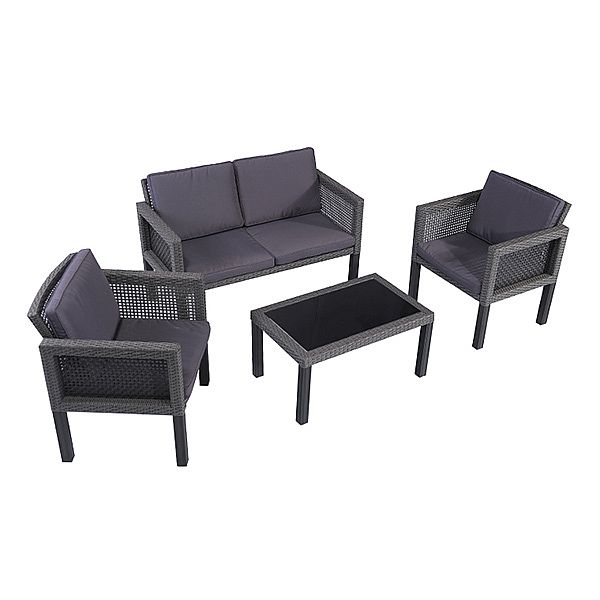 4 Piece Wicker Outdoor Garden Furniture - 10C02H