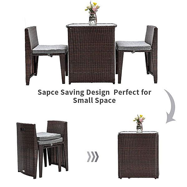 Hot Selling 3 Piece Wicker Outdoor Patio Furniture Set - 10C02O