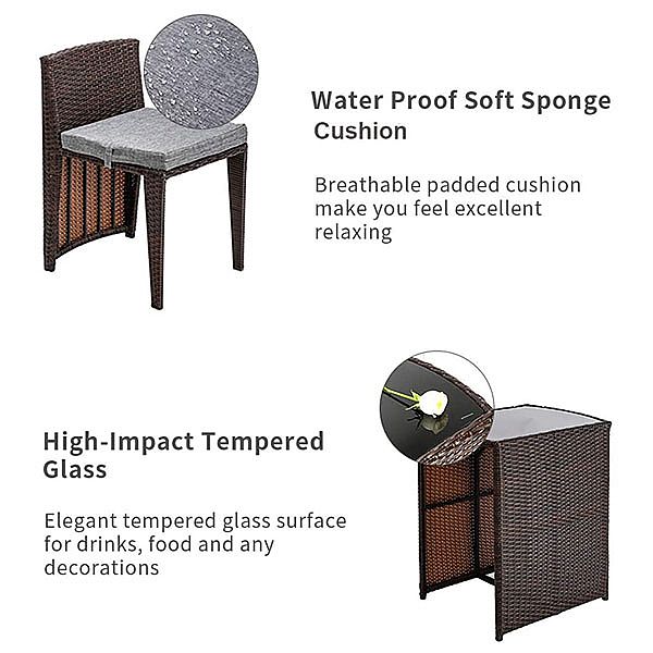 Hot Selling 3 Piece Wicker Outdoor Patio Furniture Set - 10C02O