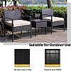3 Piece Outdoor Wicker Furniture Table and Chair Set - 10C02P