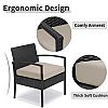 3 Piece Outdoor Wicker Furniture Table and Chair Set - 10C02P