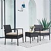 3 Piece Outdoor Wicker Furniture Table and Chair Set - 10C02P