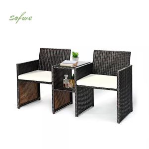 One-piece Suit Rattan Outdoor Garden Furniture Set 2-Seater...