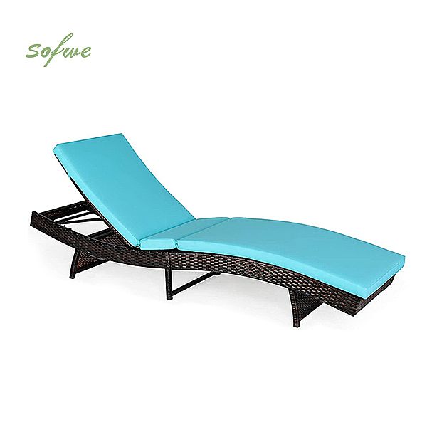 Outdoor Beach Sunbathing Rattan Lounge Chair - 10C02V
