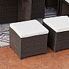Space-saving Rattan Cube Dining Table with Six Chairs - 10D01A