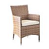Garden Rattan 6-Piece Dining Table and Chair Set - 10D01H