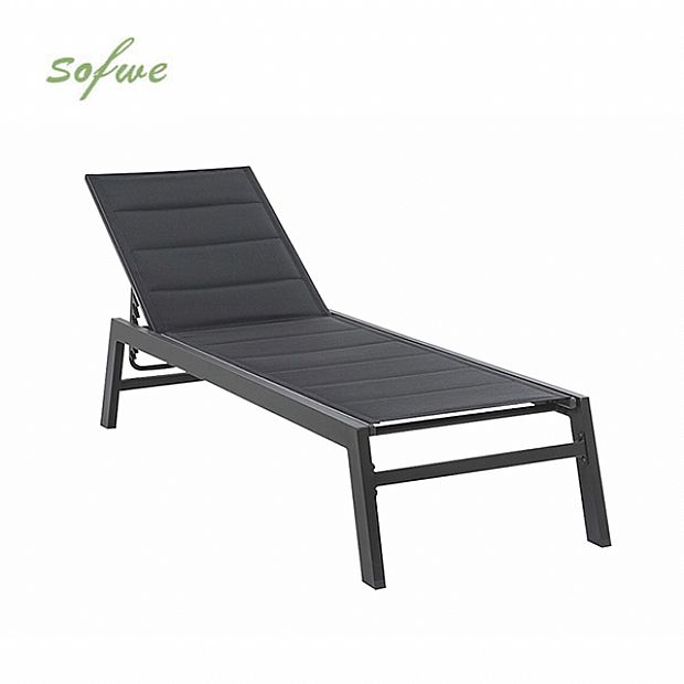 Aluminum Textilen Adjustable Lounge Chair with Cotton Inside - 11D14D