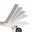 Aluminum Textilene Adjustable Lounge Chair with Wheels - 11D14E
