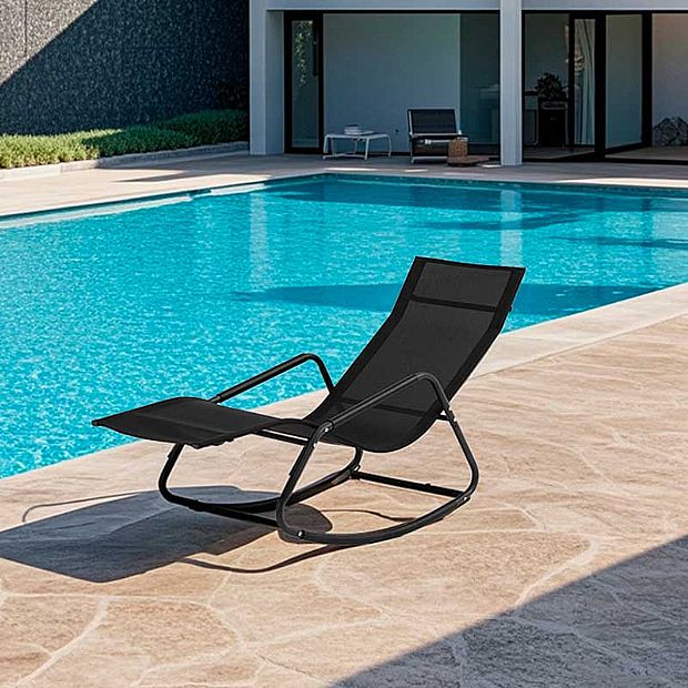 Iron Rocking Lounge Chair - 11D14H
