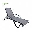 Aluminum Adjustable Lounge Chair with S-shape Armrest - 11D14I