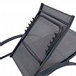 Aluminum Adjustable Lounge Chair with S-shape Armrest - 11D14I