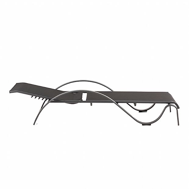 Iron Adjustable Lounge Chair with S-shape Armrest - 11D14J
