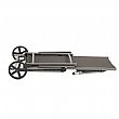 Aluminum Textilene Lounge Chair with Wheels and Pillow - 11D14K