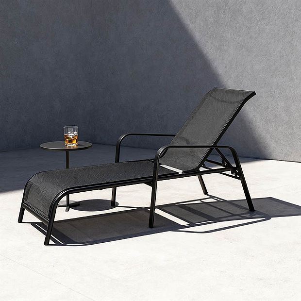 Iron Adjustable Lounge Chair - 11D14L
