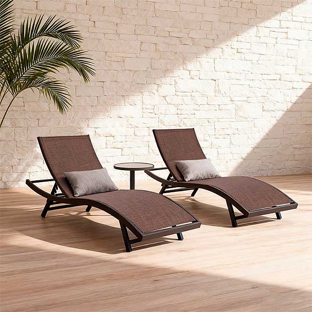 Iron Textilene Adjustable Lounge Chair - 11D14N