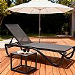 Outdoor Sun Lounger with W-Shaped Aluminum Base - 11D25B