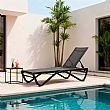Outdoor Sun Lounger with W-Shaped Aluminum Base - 11D25B