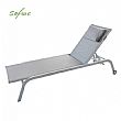 Aluminum Rolling Chaise Lounge Chair with Breathable Mesh Seat - 11D25C