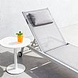 Aluminum Rolling Chaise Lounge Chair with Breathable Mesh Seat - 11D25C