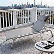 Aluminum Rolling Chaise Lounge Chair with Breathable Mesh Seat - 11D25C
