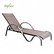Outdoor Sun Lounger with Curved Armrests - 11D25E