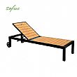 Aluminum Frame WPC Outdoor Sun Lounger - 11D25G