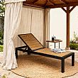 Aluminum Frame WPC Outdoor Sun Lounger - 11D25G