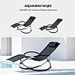 Wholesale Outdoor Rocking Sun Lounger with Adjustable Arch Metal Frame for Patio Poolside Furniture Supply - 11D25H