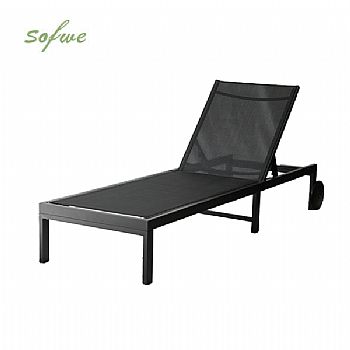 Wholesale Outdoor Metal Sun Lounger with Wheels and...