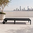 Wholesale Outdoor Metal Sun Lounger with Wheels and Breathable Mesh Fabric for Patio Poolside Supply - 11D25O