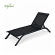 Wholesale Outdoor Sun Lounger Aluminum Curved Frame PVC Coated Mesh Adjustable Backrest Low Profile Patio Poolside - 11D25Q