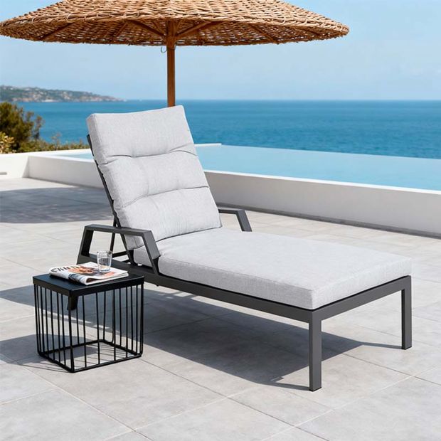 Aluminum Slat Adjustable Lounge Chair - 11D14C