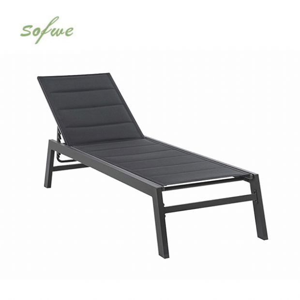 Aluminum Textilen Adjustable Lounge Chair with Cotton Inside - 11D14D