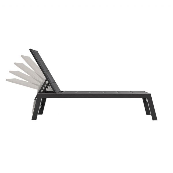 Aluminum Textilen Adjustable Lounge Chair with Cotton Inside - 11D14D