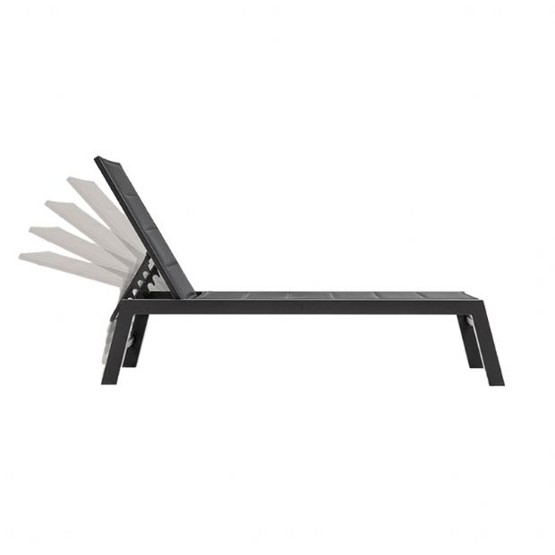 Aluminum Textilen Adjustable Lounge Chair with Cotton Inside - 11D14D