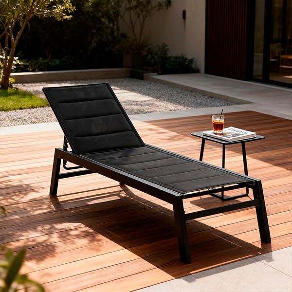 Aluminum Textilen Adjustable Lounge Chair with Cotton Inside - 11D14D
